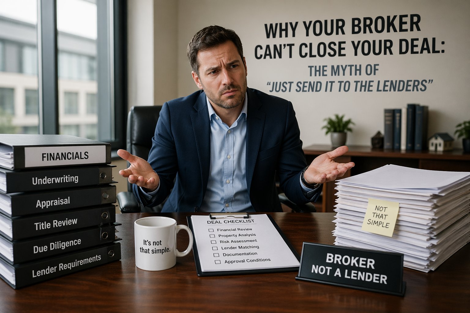Why Your Broker Can’t Close Your Deal- “Just Send It to the Lenders”
