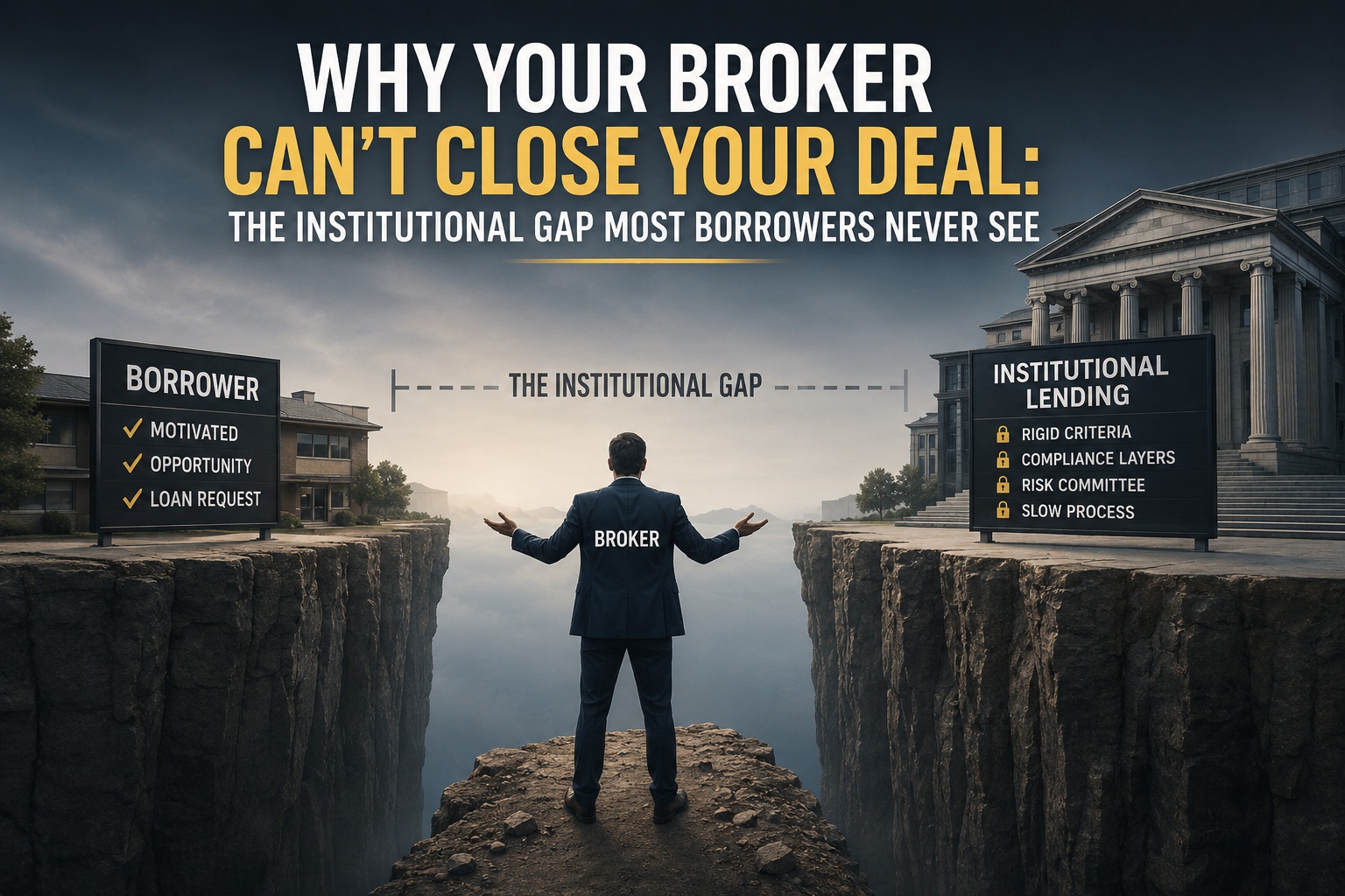 Why Your Broker Can’t Close Your Deal: The Institutional Gap Most Borrowers Never See