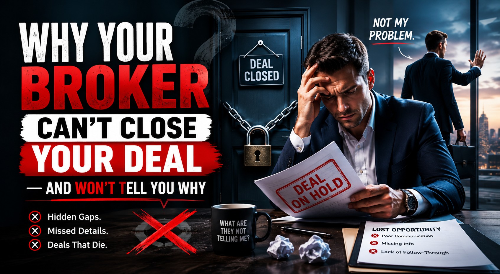 Why Your Broker Can’t Close Your Deal — And Won’t Tell You Why